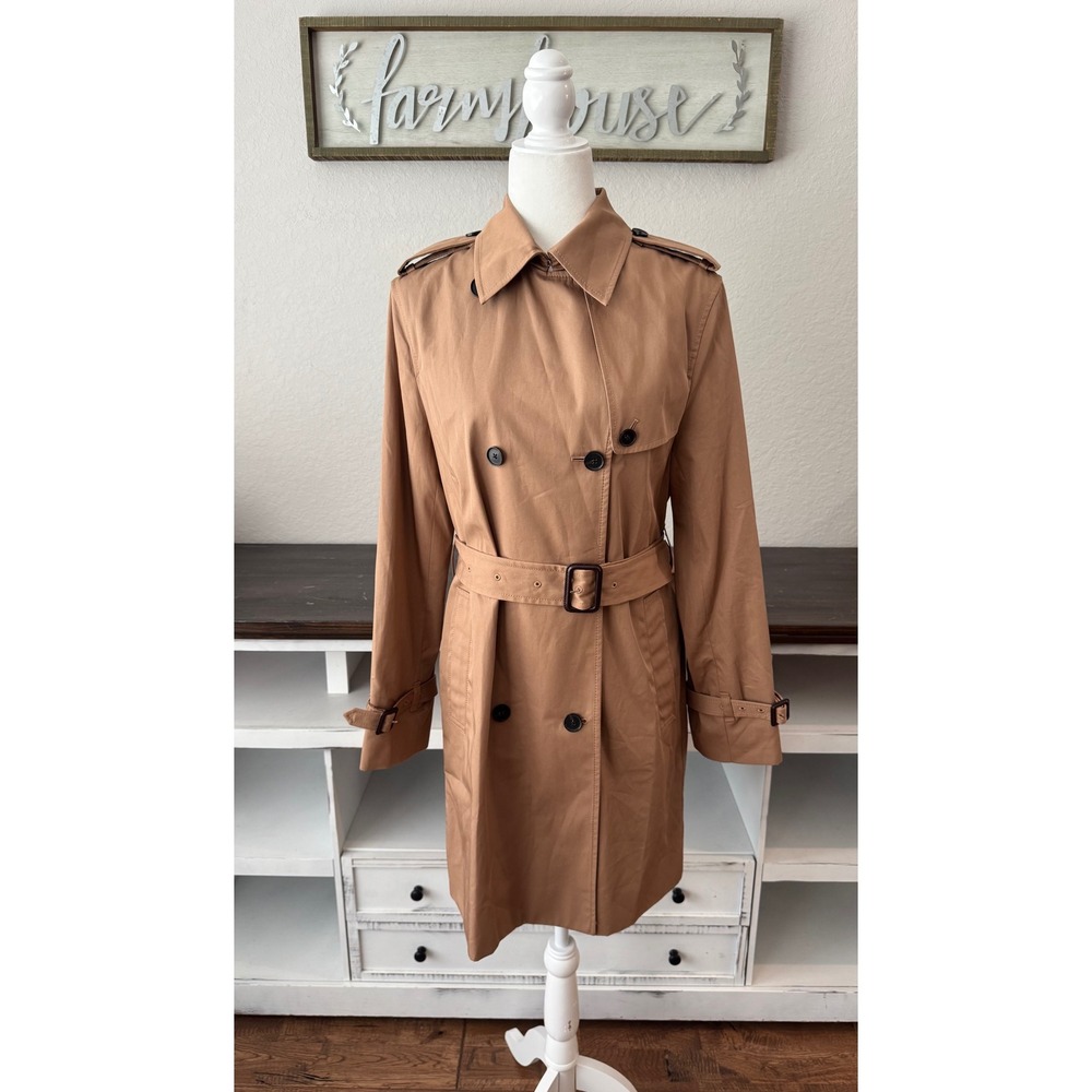 NWT Aritzia Babaton The Finch Mid Trench Coat Bronze Camel Size S